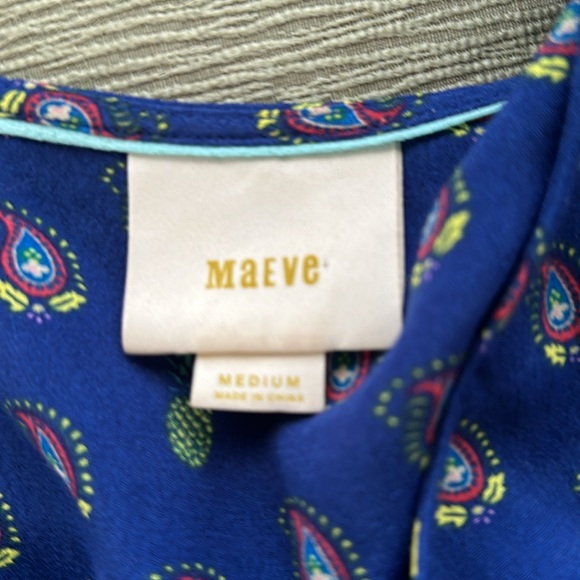 Maeve anthropology size medium printed top pineapples and flutter sleeve - Picture 4 of 4